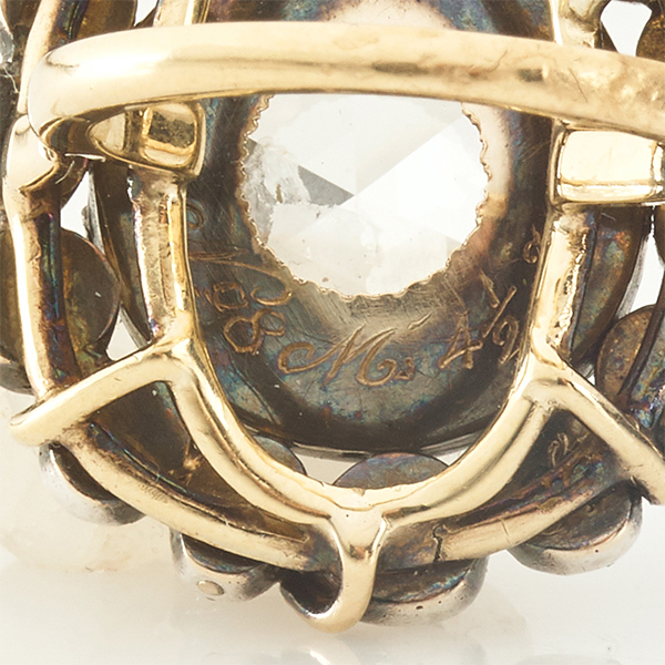 ot 1037, Georgian Rose-Cut Diamond Button Ring