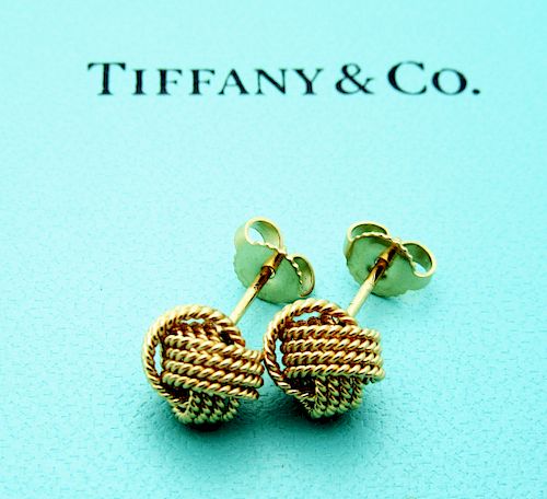 tiffany knot earrings rose gold