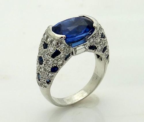 cartier blue sapphire ring