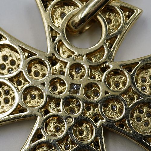 Chrome Hearts Style 14k Gold & Diamond Pendant sold at auction on 16th June | Bidsquare