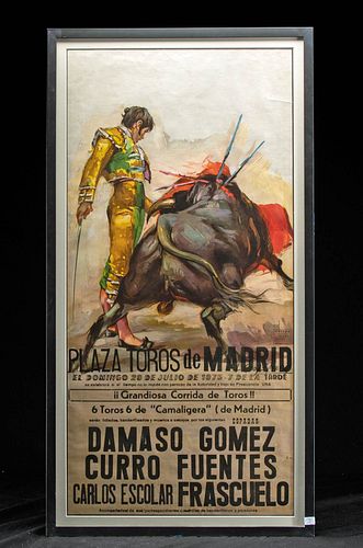 MAGNET BULLFIGHTING Spain PAMPLONA 1909 Not a Real Poster