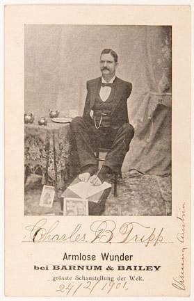 Charles B. Tripp. Armless Wonder Cabinet Card. sold at auction