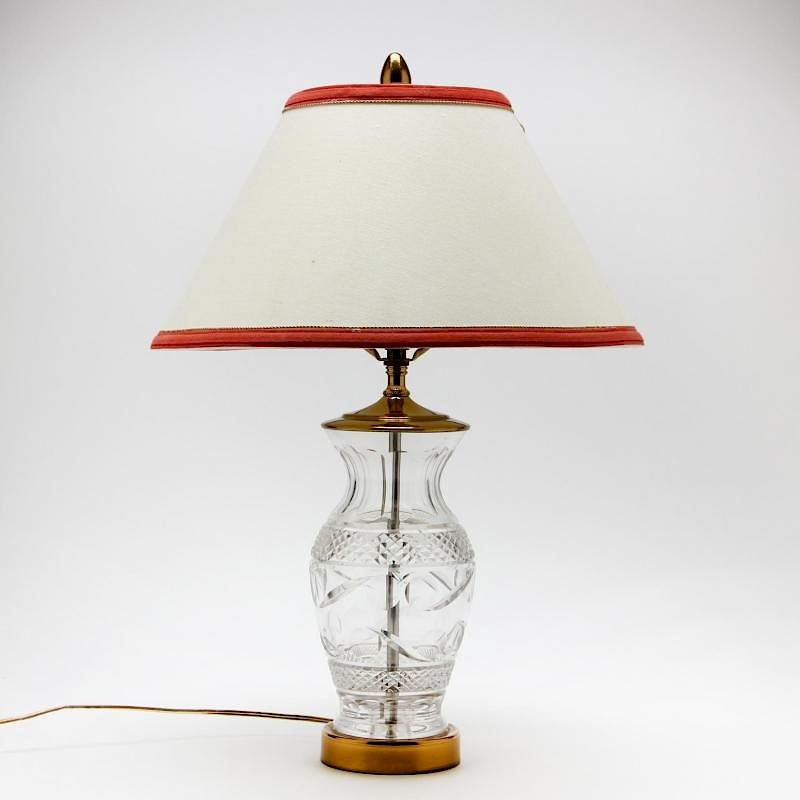Waterford Crystal Table Lamp Sold At, Waterford Crystal Table Lamps Auction