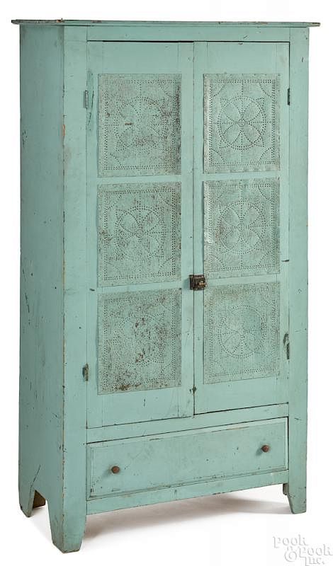 Mid Atlantic Tall Painted Pie Safe 19th C By Pook Pook Inc