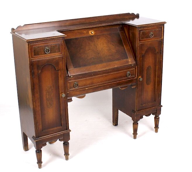Federal Style Secretary Desk With Light By North American Auction