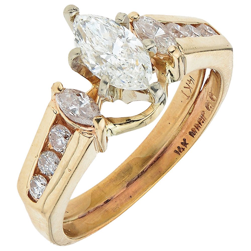MAGIC GLO diamond 14K yellow gold ring. for sale at auction on 27th