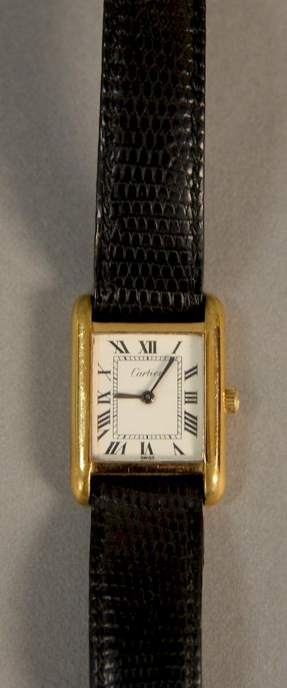 cartier 18k electroplated ladies watch