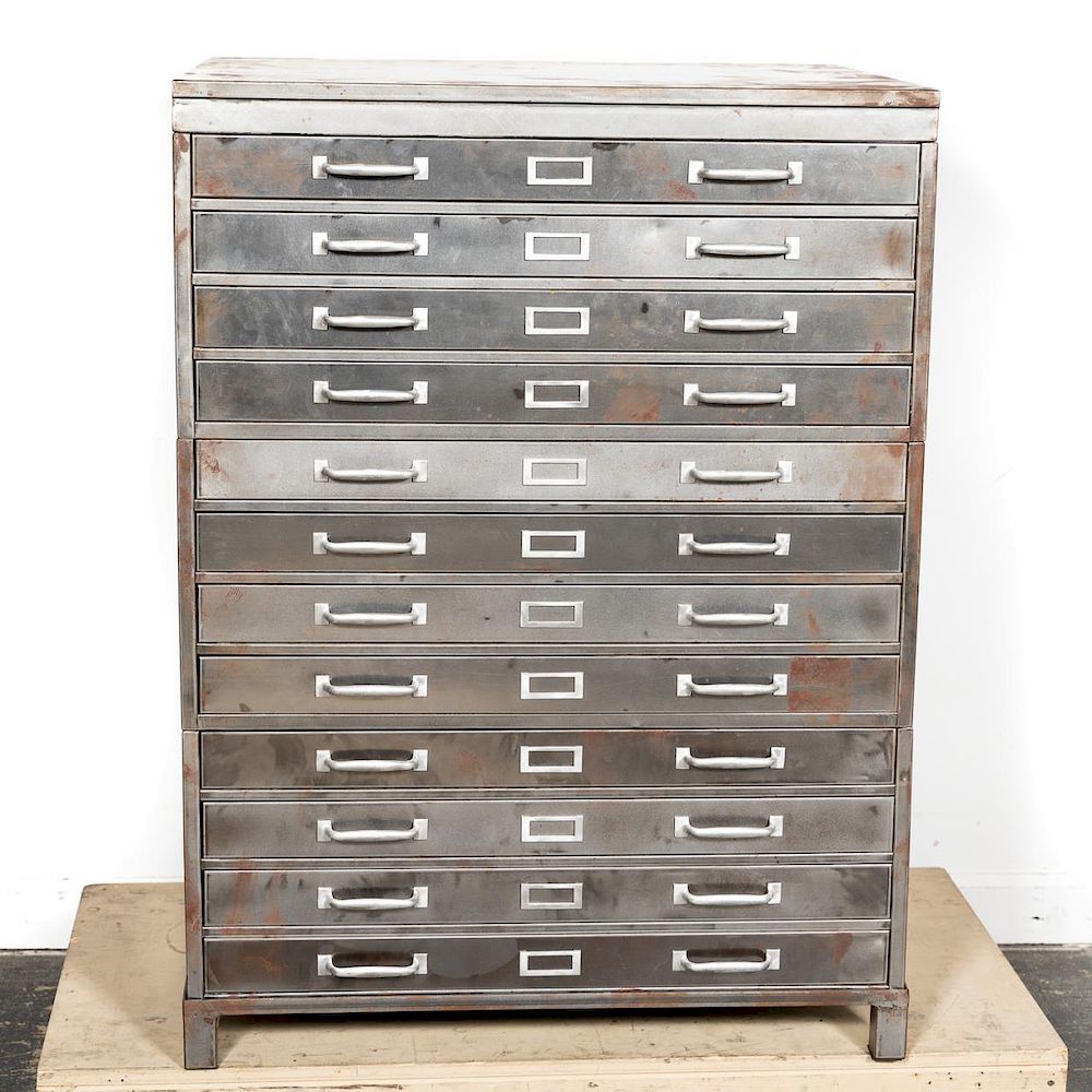 Globe Wernicke Industrial Metal Flat File Cabinet By Ahlers