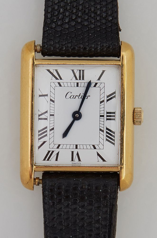 cartier watch 18k gold electroplated
