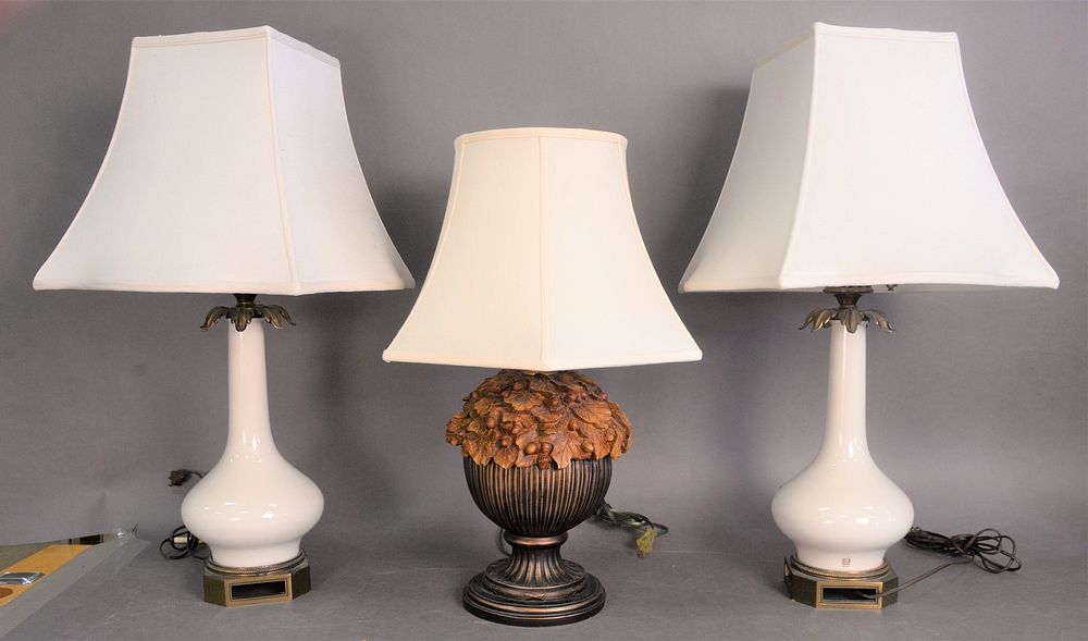 Five Table Lamps To Include A Pair Of, Lenox Table Lamps